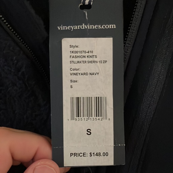 Men’s small Vineyard vines Navy fleece - Picture 3 of 4
